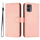 For Motorola Edge 30 Neo Skin Feel Solid Color Leather Phone Case with Lanyard(Pink) - 2