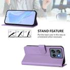 For Motorola Edge 50 Neo Skin Feel Solid Color Leather Phone Case with Lanyard(Lavender Purple) - 3