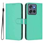 For Motorola Edge 50 Neo Skin Feel Solid Color Leather Phone Case with Lanyard(Green) - 2