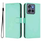 For Motorola Edge 50 Neo Skin Feel Solid Color Leather Phone Case with Lanyard(Mint Green) - 2