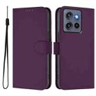 For Motorola Edge 50 Neo Skin Feel Solid Color Leather Phone Case with Lanyard(Violet) - 2