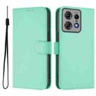 For Motorola Edge 50 Pro Skin Feel Solid Color Leather Phone Case with Lanyard(Mint Green) - 2