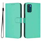 For Motorola Moto G42 4G Skin Feel Solid Color Leather Phone Case with Lanyard(Green) - 2