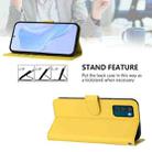 For Motorola Moto G42 4G Skin Feel Solid Color Leather Phone Case with Lanyard(Lemon Yellow) - 3