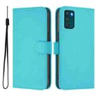 For Motorola Moto G42 4G Skin Feel Solid Color Leather Phone Case with Lanyard(Lake Blue) - 2