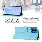For Motorola Moto G45 5G / G34 5G Skin Feel Solid Color Leather Phone Case with Lanyard(Sky Blue) - 3