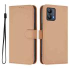 For Motorola Moto G53 5G / G13 4G Skin Feel Solid Color Leather Phone Case with Lanyard(Nude) - 2