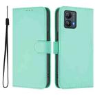 For Motorola Moto G53 5G / G13 4G Skin Feel Solid Color Leather Phone Case with Lanyard(Mint Green) - 2