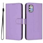 For Motorola Moto G Stylus 2021 4G Skin Feel Solid Color Leather Phone Case with Lanyard(Lavender Purple) - 2