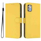 For Motorola Moto G Stylus 2021 4G Skin Feel Solid Color Leather Phone Case with Lanyard(Lemon Yellow) - 2