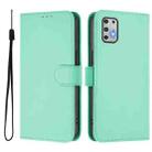 For Motorola Moto G Stylus 2021 4G Skin Feel Solid Color Leather Phone Case with Lanyard(Mint Green) - 2
