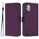 For Motorola Moto G Stylus 2021 4G Skin Feel Solid Color Leather Phone Case with Lanyard(Violet) - 2