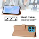 For Motorola Moto G75 5G Skin Feel Solid Color Leather Phone Case with Lanyard(Nude) - 3