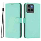 For Motorola Edge 50 5G Global Skin Feel Solid Color Leather Phone Case with Lanyard(Mint Green) - 2