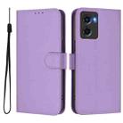 For Motorola Moto G05 Skin Feel Solid Color Leather Phone Case with Lanyard(Lavender Purple) - 2