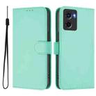 For Motorola Moto G05 Skin Feel Solid Color Leather Phone Case with Lanyard(Mint Green) - 2