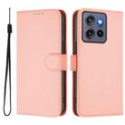 For Motorola Moto G Stylus 5G 2025 Skin Feel Solid Color Leather Phone Case with Lanyard(Pink) - 2