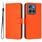 For Motorola Moto G Stylus 5G 2025 Skin Feel Solid Color Leather Phone Case with Lanyard(Orange) - 2