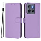 For Motorola Moto G Stylus 5G 2025 Skin Feel Solid Color Leather Phone Case with Lanyard(Lavender Purple) - 2