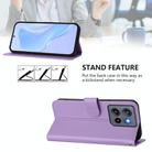 For Motorola Moto G Stylus 5G 2025 Skin Feel Solid Color Leather Phone Case with Lanyard(Lavender Purple) - 3
