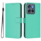 For Motorola Moto G Stylus 5G 2025 Skin Feel Solid Color Leather Phone Case with Lanyard(Green) - 2