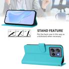 For Motorola Moto G Stylus 5G 2025 Skin Feel Solid Color Leather Phone Case with Lanyard(Lake Blue) - 3