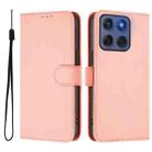 For Motorola Edge 60 Fusion Skin Feel Solid Color Leather Phone Case with Lanyard(Pink) - 2
