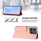 For Motorola Edge 60 Fusion Skin Feel Solid Color Leather Phone Case with Lanyard(Pink) - 3