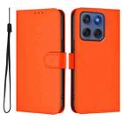 For Motorola Edge 60 Fusion Skin Feel Solid Color Leather Phone Case with Lanyard(Orange) - 2