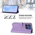 For Motorola Edge 60 Fusion Skin Feel Solid Color Leather Phone Case with Lanyard(Lavender Purple) - 3