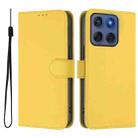 For Motorola Edge 60 Fusion Skin Feel Solid Color Leather Phone Case with Lanyard(Lemon Yellow) - 2