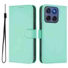 For Motorola Edge 60 Fusion Skin Feel Solid Color Leather Phone Case with Lanyard(Mint Green) - 2
