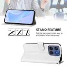 For Motorola Edge 60 Fusion Skin Feel Solid Color Leather Phone Case with Lanyard(White) - 3
