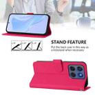 For Motorola Edge 60 Fusion Skin Feel Solid Color Leather Phone Case with Lanyard(Rose Red) - 3
