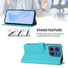 For Motorola Edge 60 Fusion Skin Feel Solid Color Leather Phone Case with Lanyard(Lake Blue) - 3