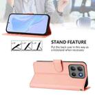 For Motorola Moto G15 Power Skin Feel Solid Color Leather Phone Case with Lanyard(Pink) - 4