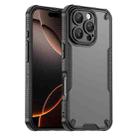 For iPhone 16 Pro Armor Glaze PC Hybrid TPU Phone Case(Black) - 1