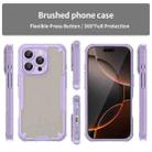 For iPhone 16 Pro Armor Glaze PC Hybrid TPU Phone Case(Purple) - 2