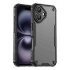 For iPhone 16 Plus Armor Glaze PC Hybrid TPU Phone Case(Black) - 1