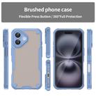 For iPhone 16 Armor Glaze PC Hybrid TPU Phone Case(Blue) - 2