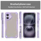 For iPhone 16 Armor Glaze PC Hybrid TPU Phone Case(Purple) - 2