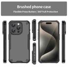 For iPhone 15 Pro Max Armor Glaze PC Hybrid TPU Phone Case(Black) - 2