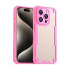 For iPhone 15 Pro Armor Glaze PC Hybrid TPU Phone Case(Pink) - 1