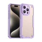 For iPhone 15 Pro Armor Glaze PC Hybrid TPU Phone Case(Purple) - 1