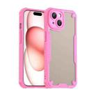 For iPhone 15 Plus Armor Glaze PC Hybrid TPU Phone Case(Pink) - 1