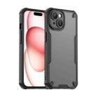 For iPhone 15 Plus Armor Glaze PC Hybrid TPU Phone Case(Black) - 1