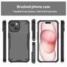 For iPhone 15 Armor Glaze PC Hybrid TPU Phone Case(Black) - 2