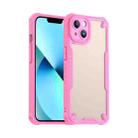 For iPhone 14 Armor Glaze PC Hybrid TPU Phone Case(Pink) - 1