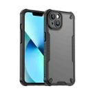 For iPhone 14 Armor Glaze PC Hybrid TPU Phone Case(Black) - 1