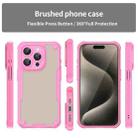 For iPhone 14 Pro Armor Glaze PC Hybrid TPU Phone Case(Pink) - 2